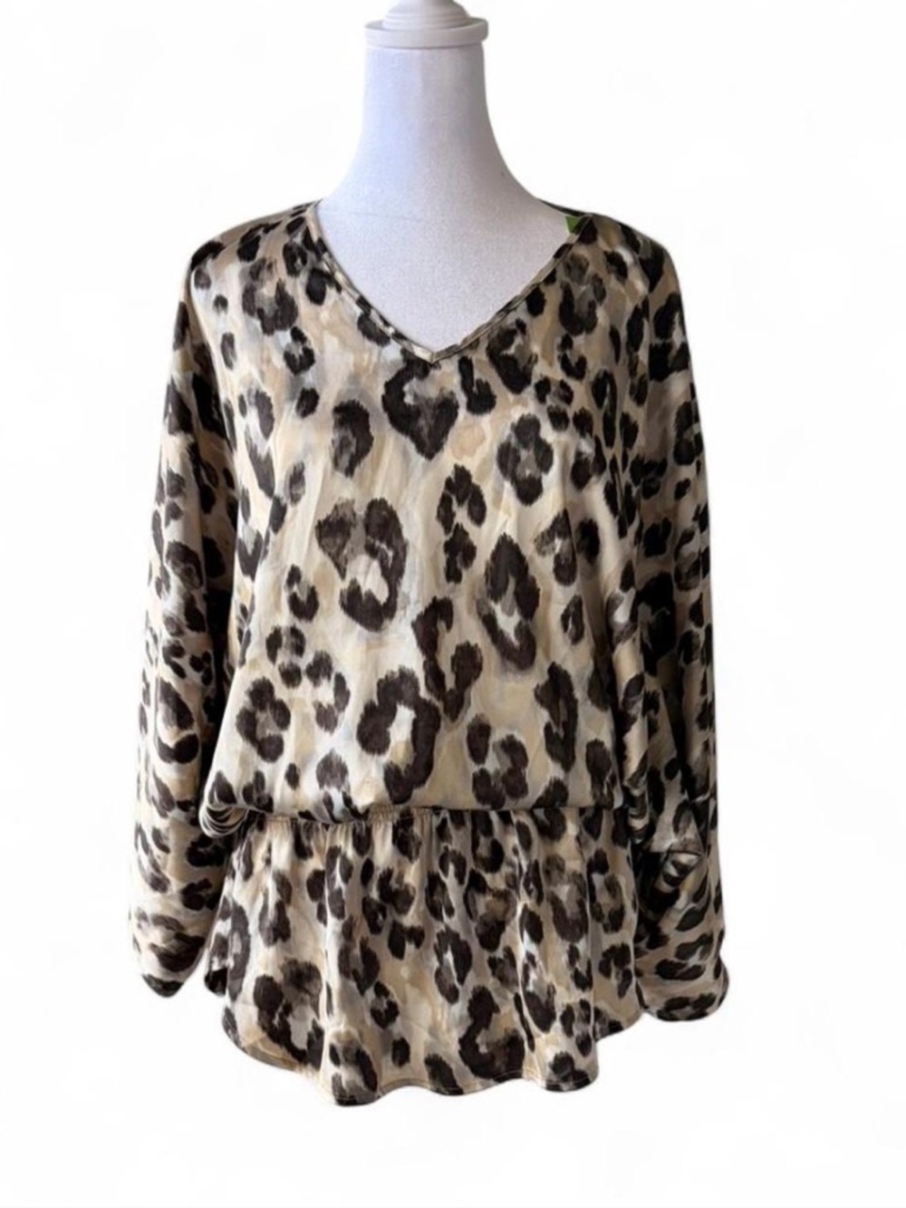Chico's Leopard-Print V-Neck Tunic - Beige & Brown